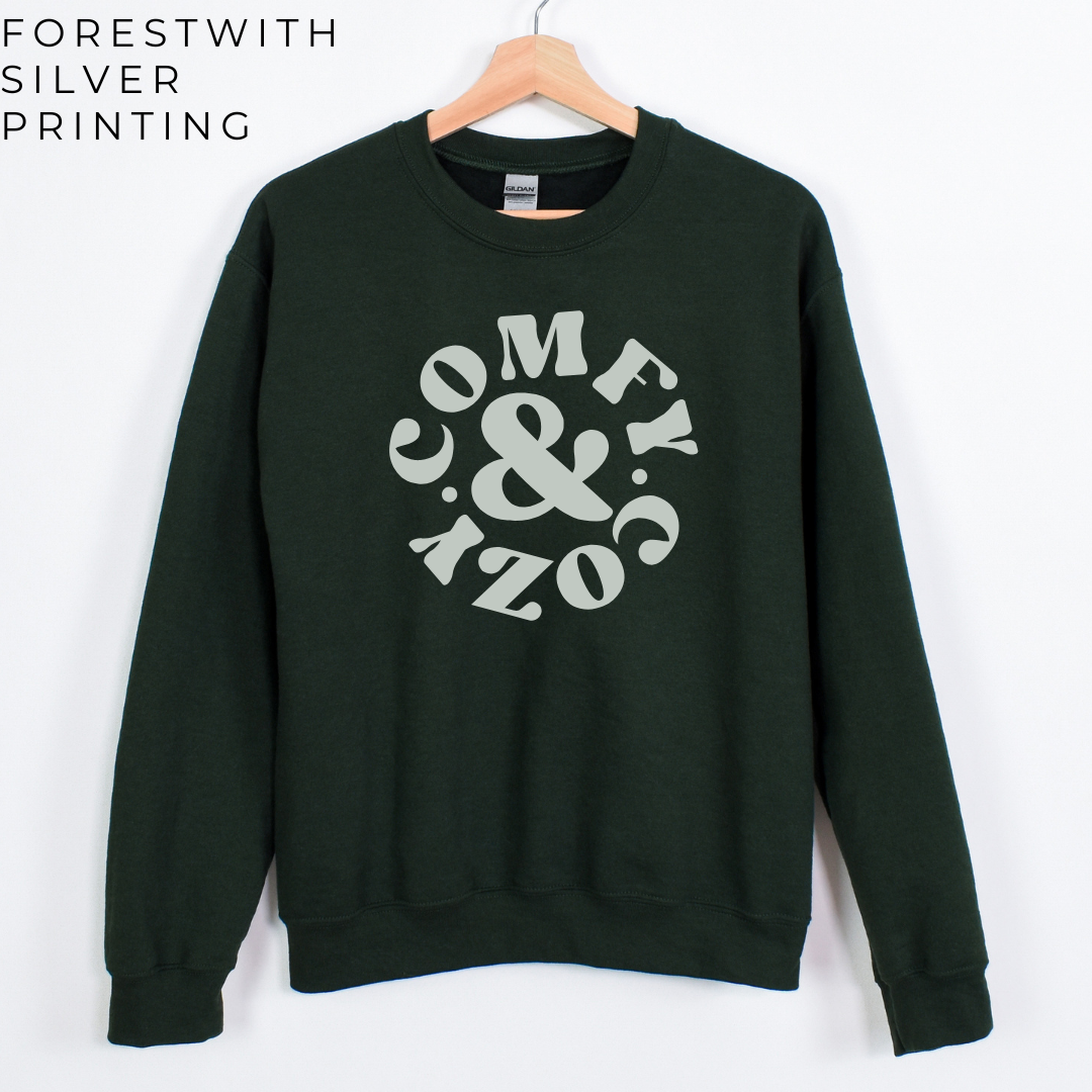 Comfy & Cozy Graphic Crewneck Sweatshirt