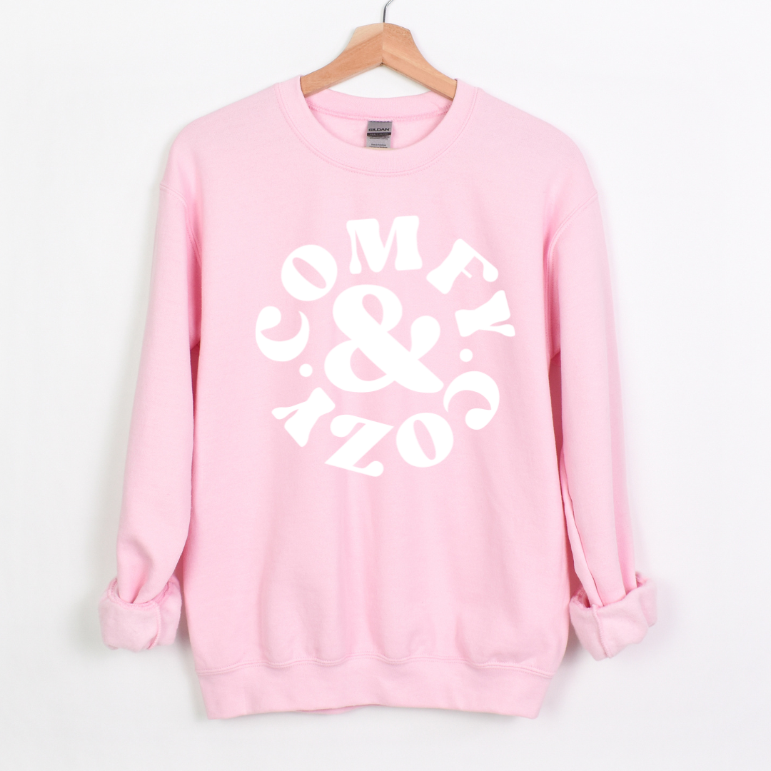 Comfy & Cozy Graphic Crewneck Sweatshirt