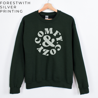 Comfy & Cozy Graphic Crewneck Sweatshirt