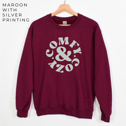 Comfy & Cozy Graphic Crewneck Sweatshirt