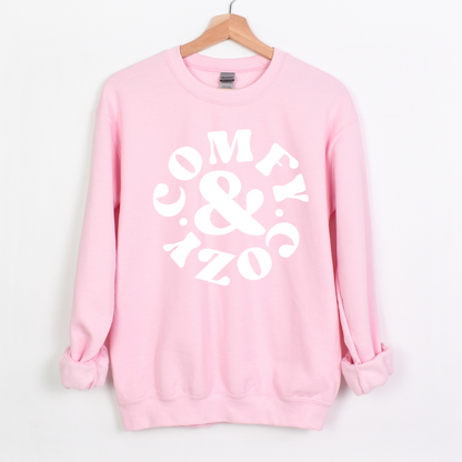 Comfy & Cozy Graphic Crewneck Sweatshirt