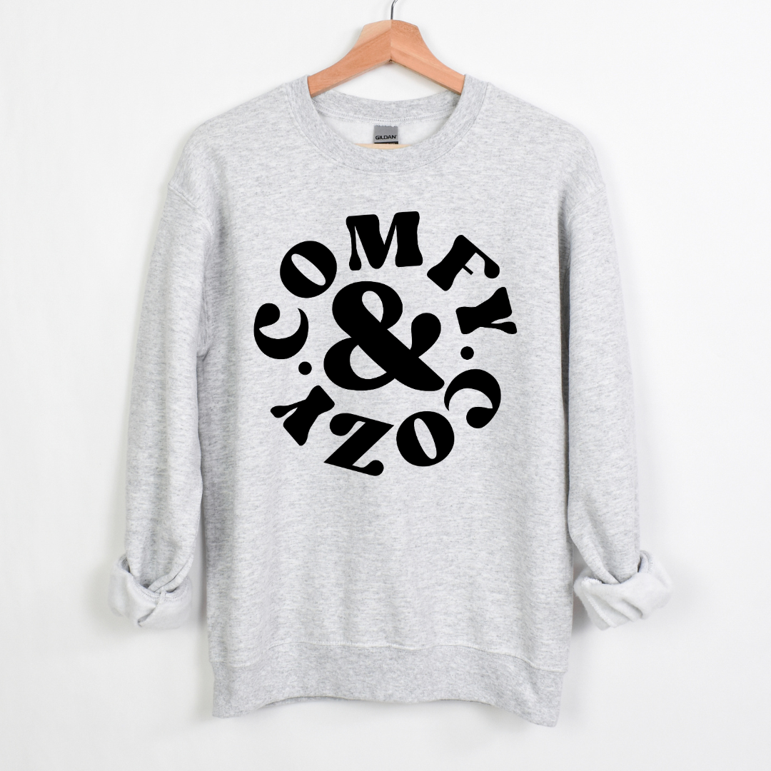 Comfy & Cozy Graphic Crewneck Sweatshirt