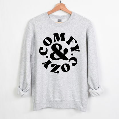Comfy & Cozy Graphic Crewneck Sweatshirt